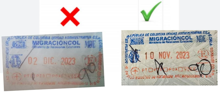 Imagen con las indicaciones del pasaporte para extranjeros