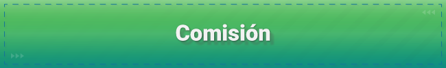 Imagen de color verde con el texto: Comisión