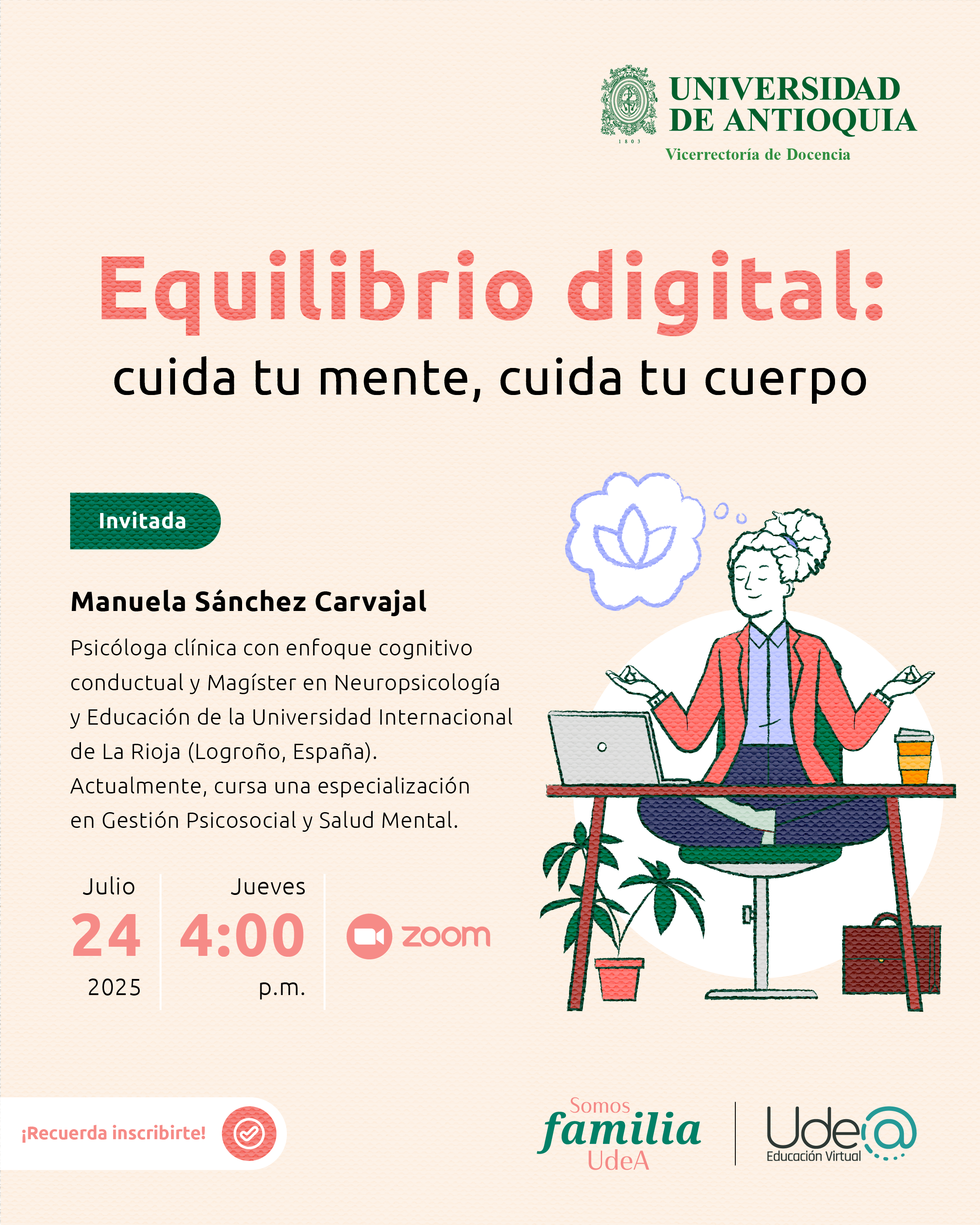Acompáñanos en el próximo encuentro de Somos Familia UdeA