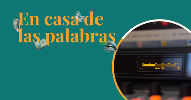 Imagen con consola y texto de "En caca de las palabras"