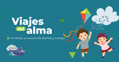 Imagen con texto Viajes del alma Tema El viento: un susurro de libertad y energía