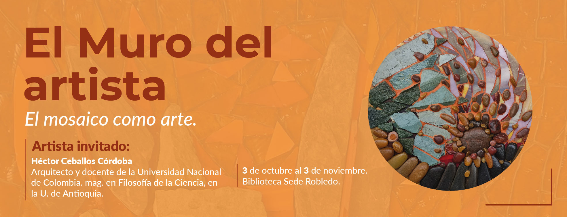 Invitación a exposición con obra de arte