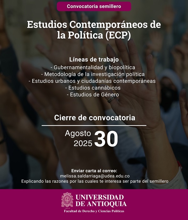 Flyer del semilero de exploración en prácticas artísticas para la investigación creación