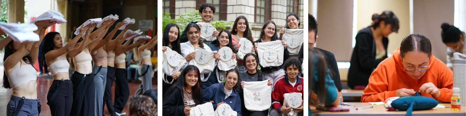 Collage de imágenes con acciones de salud mental implementadas en la Facultad de Medicina